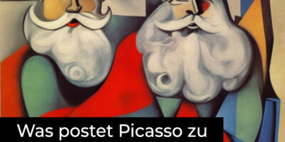 Was postet Picasso zu Weihnachten?