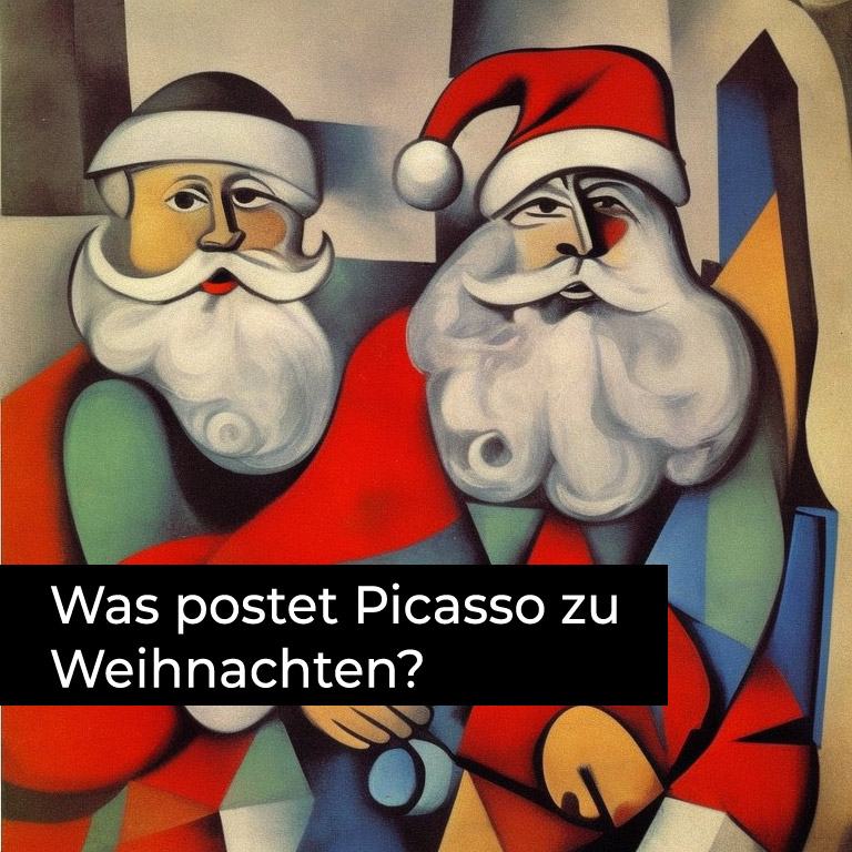 Was postet Picasso zu Weihnachten?